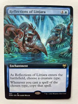 KHM Extended Art REFLECTIONS OF LITTJARA Rare Magic Kaldheim MTG - Image 1