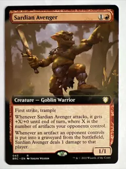 Sardian Avenger Borderless - Brothers' War - Magic The Gathering MTG - Image 1