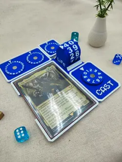 Fantasy Retro Blue - Commander EDH tray Panel Life Spinner counter - Magic MTG - Image 2