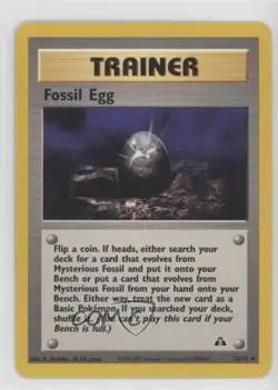 Fossil Egg Pokemon Neo Discovery #72 2001 0qr0 - Image 1