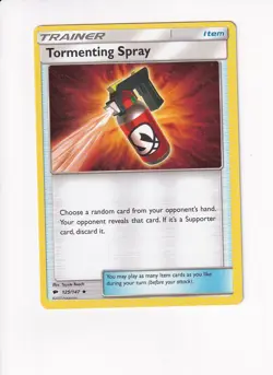 2017 VINTAGE POKEMON TRAINER TORMENTING SPRAY 125/147 - Image 1