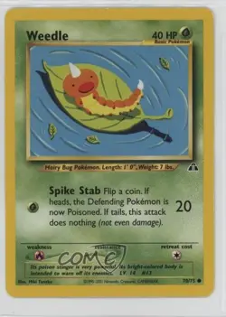 Weedle Pokemon Neo Discovery #70 2001 17t2 - Image 1