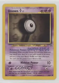 Unown (I) Pokemon Neo Discovery #68 2001 1fe2 - Image 1