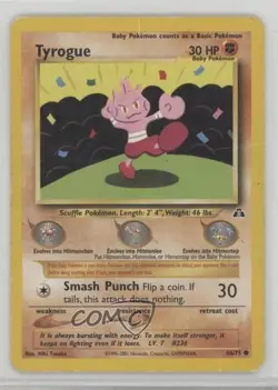Tyrogue Pokemon Neo Discovery #66 2001 2f4 - Image 1