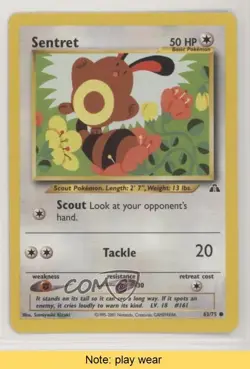 Sentret Pokemon Neo Discovery #63 2001 READ fm0 - Image 1