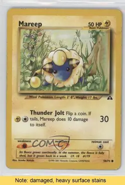 Mareep Pokemon Neo Discovery #58 2001 READ 1v4 - Image 1