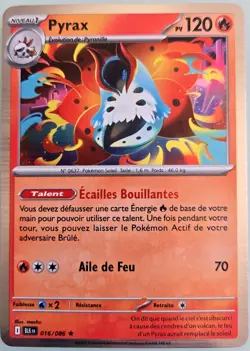 Carte Pokemon Pyrax HOLO 016/086 EV10.5 BLK Foudre Noire FR NEUVE - Image 1