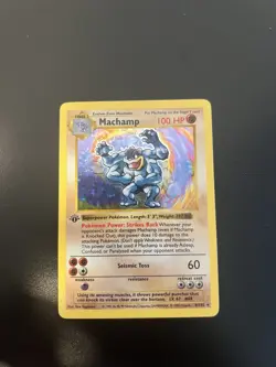 Pokemon Machamp Holo 1. Edition Shadowless Machomei 8/102 Base Set - Image 2