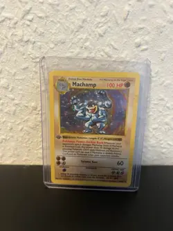 Pokemon Machamp Holo 1. Edition Shadowless Machomei 8/102 Base Set - Image 5