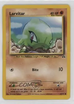 Larvitar Pokemon Neo Discovery #57 2001 0wq1 - Image 1