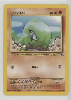 Larvitar Pokemon Neo Discovery #57 2001 17t2 - Image 1