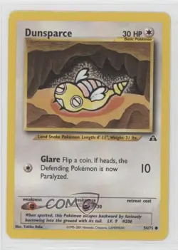 Dunsparce Pokemon Neo Discovery #54 2001 17t2 - Image 1