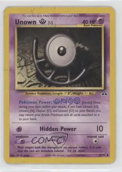 Unown (U) Pokemon Neo Discovery #51 2001 0l4h - Image 1