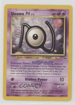 Unown (N) Pokemon eo Discovery #50 2001 1fe2 - Image 1