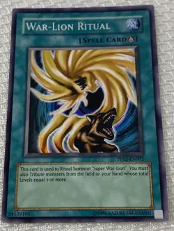 YUGIOH! WAR-LION RITUAL PP02-EN002 SUPER RARE! VERY HARD TO FIND! - Image 1