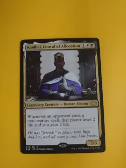 Kambal, Council of Allocation. 2X2 rare human advisor Magic the Gathering Card. - Image 1