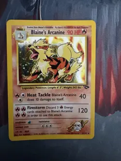 Blaine's Arcanine Holo Rare Gym Challenge 2000 Pokémon Card TCG 1/132 - Used - Image 1