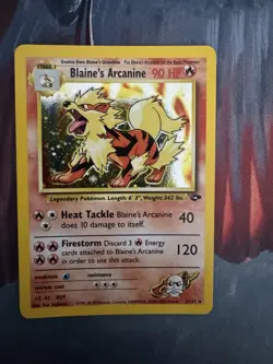 Blaine's Arcanine Holo Rare Gym Challenge 2000 Pokémon Card TCG 1/132 - Used - Image 11