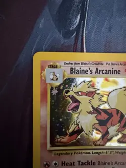 Blaine's Arcanine Holo Rare Gym Challenge 2000 Pokémon Card TCG 1/132 - Used - Image 2