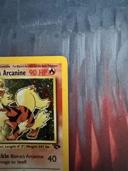 Blaine's Arcanine Holo Rare Gym Challenge 2000 Pokémon Card TCG 1/132 - Used - Image 3