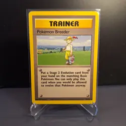 Pokemon Card 1999 Base Set Pokemon Breeder Trainer 76/102 Moderately played - Image 1