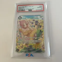 One Piece Card PSA10 Rebecca OP Japanese Rare Collectible Waifu TCG Gem - Image 1