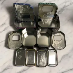 Lot Of 6 Pokemon Empty Card Tin Boxes Variety Size - Image 3