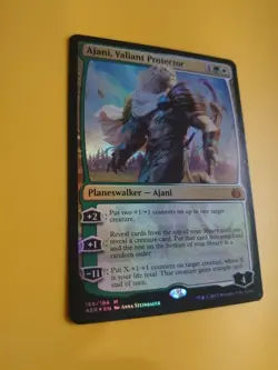 Ajani, Valiant Protector. AER Mythic foil. PlaneswalkMagic the Gathering Card. - Image 3