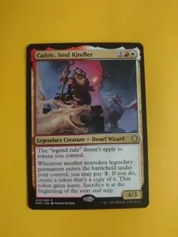 Cadric, Soul Kindler. DMC rare dwarf wizard. Magic the Gathering Card. - Image 1
