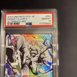 One Piece Card PSA10 Luffy Gear 5 Nika Leader Parallel OP Japanese Rare - Image 3