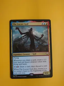 The Locust God. MOC Mythic. LEgendary creature Magic the Gathering Card. - Image 1