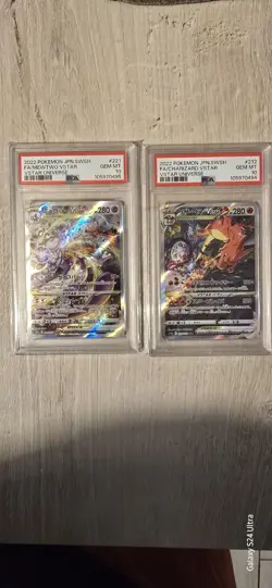 PSA 10 Charizard 212/172 + Mewtwo 221/172 Vstar Sequential Japanese Pokemon Card - Image 1