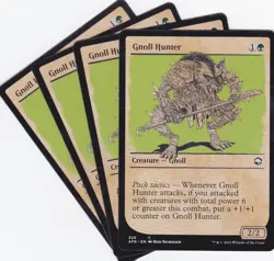 4X ADVENTURES IN THE FORGOTTEN REALMS..GNOLL HUNTER (SHOWCASE).MTG..NRMT NP - Image 1
