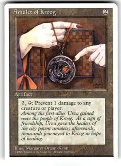 Amulet of Kroog MTG Core Set 4th Edition Regular NM - Image 1