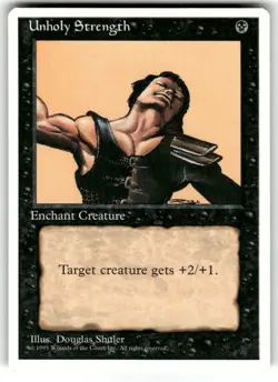 Unholy Strength MTG Core Set 4th Edition Regular NM - Image 1