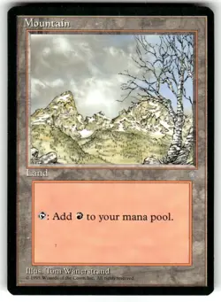 Magic The Gathering MTG Ice Age Mountain (341) - Image 1