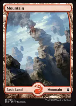 Mountain (269) (Full Art) - Light Play MTG Battle for Zendikar - Image 1