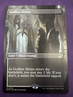Godless Shrine (Borderless) #294 (NM) Ravnica Remastered RVR Magic MTG - Image 1
