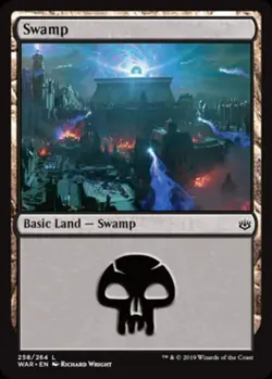Swamp (258) - Near Mint MTG War of the Spark - Image 1