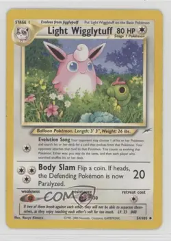 Light Wigglytuff Pokemon Neo Destiny #54 2002 10cj - Image 1