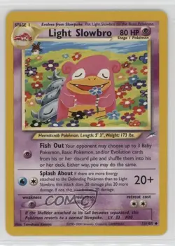 Light Slowbro Pokemon Neo Destiny #51 2002 10cj - Image 1