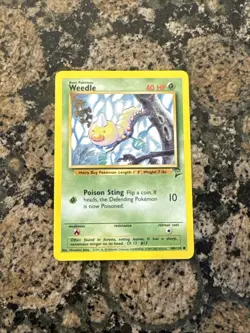 2000 Pokemon Base Set 2 #100/130 Weedle NM - Image 1