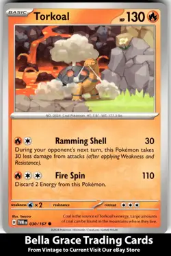 Torkoal #030/167 SV06: Twilight Masquerade Pokemon Common - Image 1