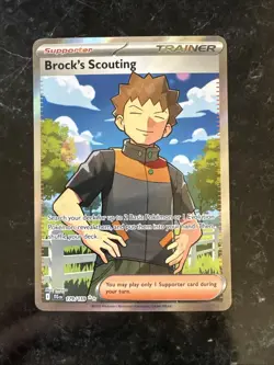 Pokemon TCG Brock's Scouting 179/159 2025 Journey Together Ultra Rare Card - NM - Image 1