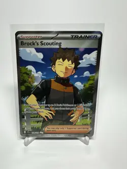 Pokemon TCG Brock's Scouting 179/159 2025 Journey Together Ultra Rare Card - NM - Image 1