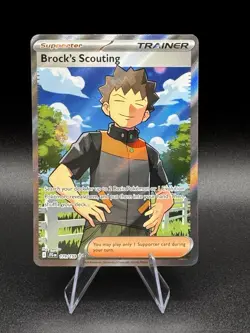 Pokemon TCG Brock's Scouting 179/159 2025 Journey Together Ultra Rare Card - NM - Image 1