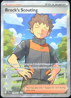 Pokemon TCG Brock's Scouting 179/159 2025 Journey Together Ultra Rare Card - NM - Image 1