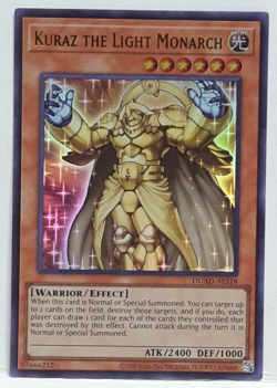 Yugioh Asia-English Kuraz The Light Monarch DUAD-AES18 Ultra Rare - Image 1