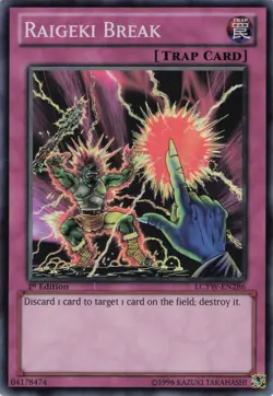 Yugioh Raigeki Break LCYW-EN286 Super Rare 1st Edition LP - Image 1