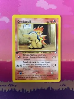 LIVE Pokemon Card Cyndaquil Neo Genesis 1st Edition 57/111 Near Mint - Image 1